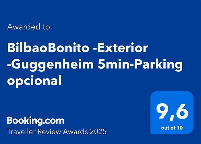 Διαμέρισμα Bilbaobonito 5min Guggenheim 2bth ,ext,quiet & Central, Parking